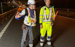 安全パト 京葉道上り線車線規制（葛西営業所）