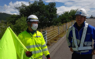 所長パト 長野自動車道上り線走行車線規制（長野営業所）