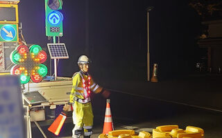 所長パト 国道１８号下り線片側交互通行規制（佐久営業所）