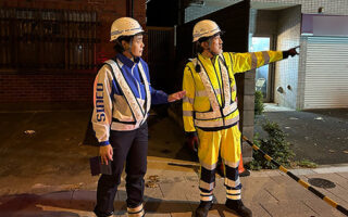 所長パト 国道4号上り線車線規制（吉祥寺営業所）