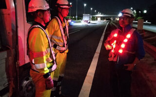 所長パト 東北自動車上り線右2車線規制（埼玉営業所）
