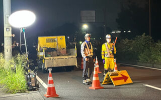 安全パト 国道16号（東大宮バイパス）下り線車線規制（所沢営業所）