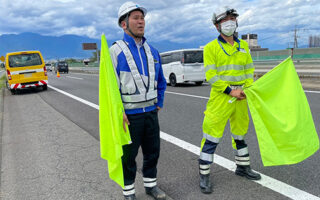安全パト 長野自動車道下り線走行車線規制（松本営業所）