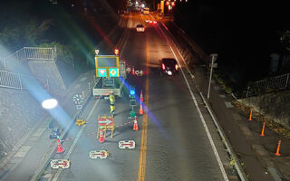 所長パト 国道18号上り線片側交互通行規制（佐久営業所）