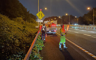 支社長パト 関越自動車道　上り線追越車線規制（川越営業所）
