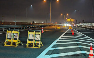 所長パト 道央自動車道/札樽自動車道下り線走行車線規制（江別営業所）