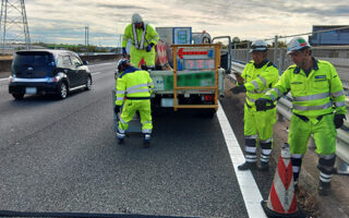 所長パト 関越自動車道上り線追越車線規制（川越営業所）