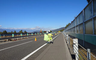 所長パト 長野自動車道上り線走行車線規制（長野営業所）