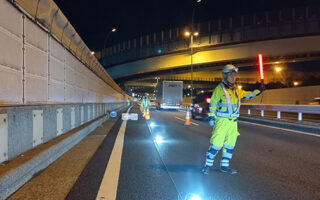 所長パト 首都高川口線下り線～東北道下り線車線規制（埼玉営業所）