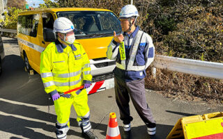 支社長パト 関越自動車道上り線路肩規制（太田桐生営業所）