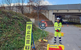 安全パト 一般道 片側交互通行規制（松本営業所）