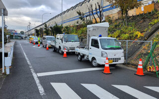 安全パト 一般道 車線規制（西宮営業所）