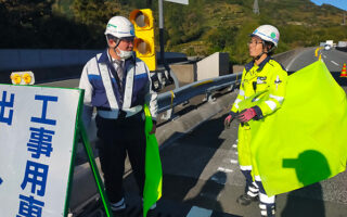 所長パト 清水連絡路下り線走行車線規制（静岡営業所）