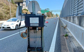 所長パト 西湘バイパス下り線走行車線規制（平塚営業所）