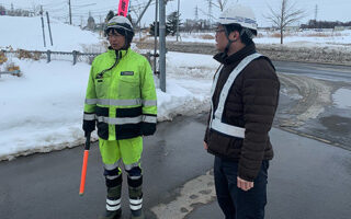 所長パト 江別西　雪捨て場誘導業務（江別営業所）