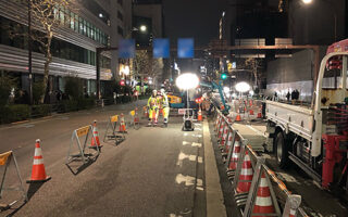 安全パト 都道405号線追越車線規制（葛西営業所）