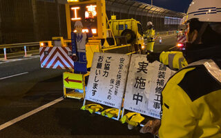 設置パト 京葉道下り線追越車線規制（千葉営業所）
