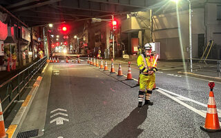 所長パト 五日市街道 片側交互通行規制（所沢営業所）