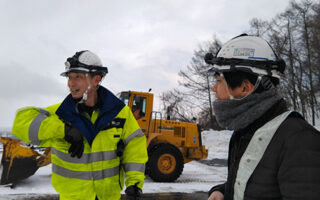 安全パト 札樽自動車道上り線 雪捨て場誘導業務（江別営業所）