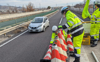 設置パト 長野自動車道上り線走行車線規制（長野営業所）