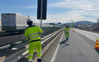 安全パト 中央自動車道上り線追越車線規制（飯田営業所）