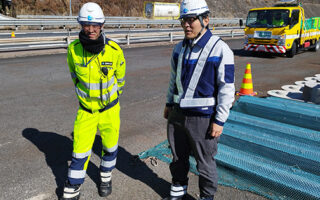 所長パト 中央自動車道下り線走行車線規制（飯田営業所）