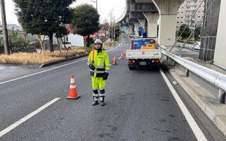 安全パト 埼玉県道139号線下り線右車線規制（加平営業所）