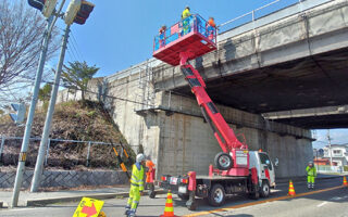 安全パト 市道8730線片側交互通行規制（松本営業所）