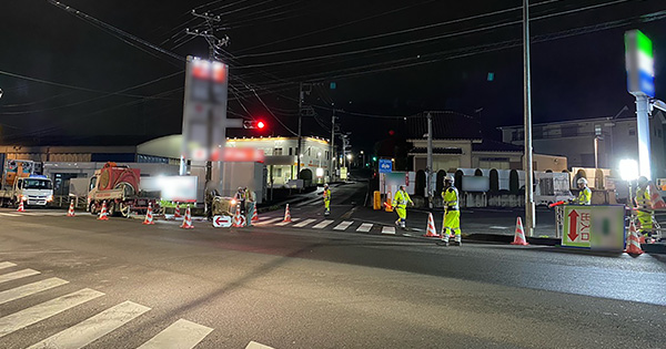 所長パト 国道246号線 片側交互通行規制（厚木営業所