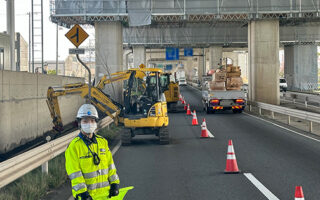 安全パト 県道71号、市道東行き車線規制（名古屋営業所）