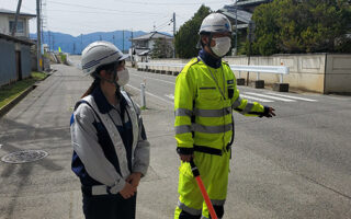 所長パト 長野自動車道上り線走行車線規制（長野営業所）