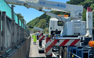 安全パト 上信越自動車道上り線走行車線規制（長野営業所）