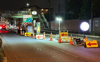所長パトロール 国道17号線車線規制（所沢営業所）