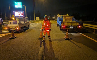 支社長パト 道東自動車道　通行止め規制（札幌営業所）