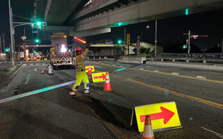 設置パトロール 国道41号北行き2/3走行規制（名古屋営業所）