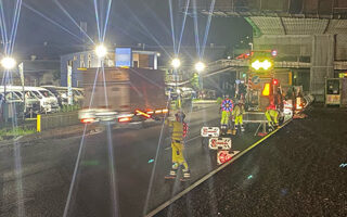 安全パトロール 国道22号北行き2/3追い越し規制（名古屋西営業所）