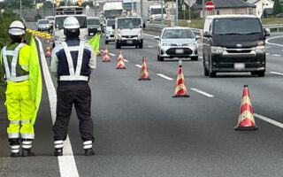 所長パトロール 関越自動車道下り線追越車線規制（所沢営業所）