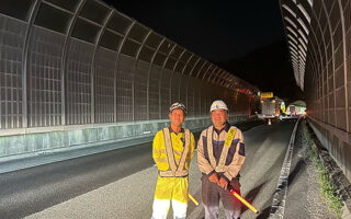 所長パトロール 首都圏連絡自動車道下り線追越車線規制（所沢営業所）