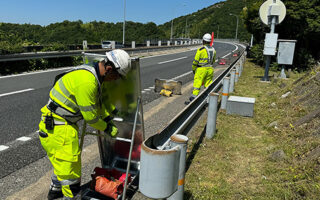役員パトロール 阪和自動車道上り線路肩規制（西宮営業所）