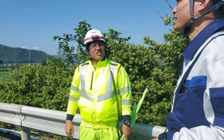 役員パトロール 上信越自動車道下り線車線規制（長野営業所）
