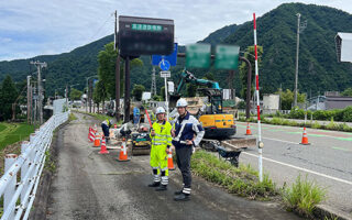 支社長パトロール 国道17号上り線車線規制（高崎営業所）