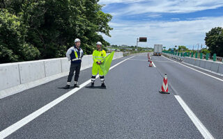 支社長パトロール 関越自動車道上り線走行車線規制（高崎営業所）