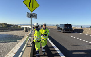 設置パトロール 東海北陸自動車道上り線走行車線規制（中京営業課）
