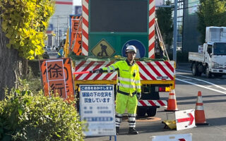 安全パトロール 太田市内市道車線規制（太田桐生営業所）