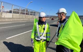 安全課パトロール 東名高速道路上り線追越車線規制（沼津営業所）