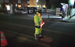 所長パトロール 府道10号東行き片側交互通行規制（神戸西営業所）