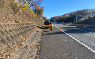 所長パトロール 中央道　上下線路肩規制（八王子維持営業所）