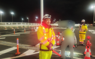 支社長パトロール 阪神高速4号湾岸線上り線走行車線規制（西宮営業所）