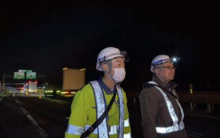 支社長パトロール 中央自動車道上下線通行止め規制（諏訪営業所）