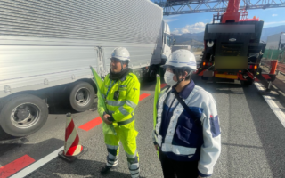 支社長パトロール 長野道下り線追越車線規制（長野営業所）
